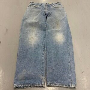 Cabelas vintage light wash jeans with a soft insulation inside